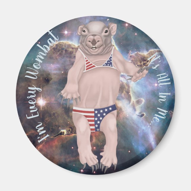 Baby Wombat Magnet (Front)