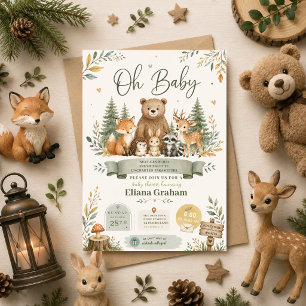 Baby Woodland Baby Shower Template Forest Animals