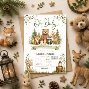 Baby Woodland Baby Shower Template Forest Animals