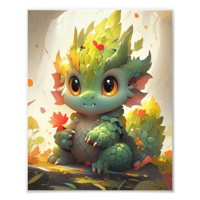 Baby Woodland Dragon Photo Print (Front)