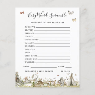 Baby Word Scramble Baby Shower Game
