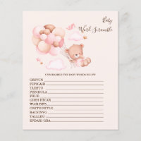 Baby Word Scramble Baby Shower Game