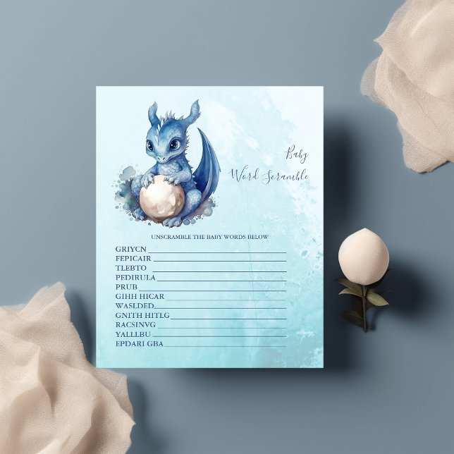 Baby Word Scramble Baby Shower Game (Creator Uploaded)