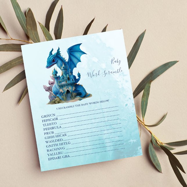 Baby Word Scramble Baby Shower Game (Creator Uploaded)