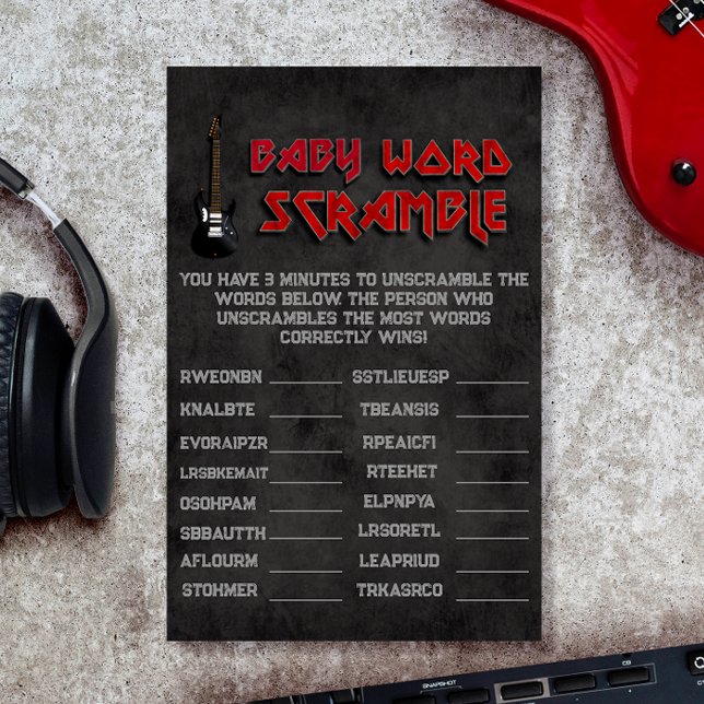 Baby Word Scramble - Born to Rock (Baby Word Scramble - Born to Rock)