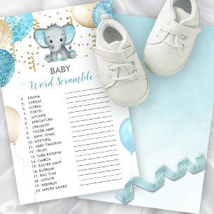 Baby Word Scramble Elephant Shower Game