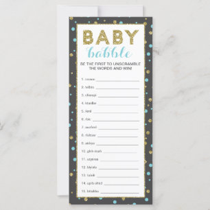 Baby Word Scramble Game, Gold Safari, 25 Pack