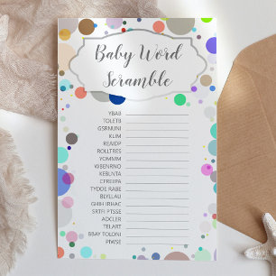 Baby Word Scramble Shower Game   Gender Reveal