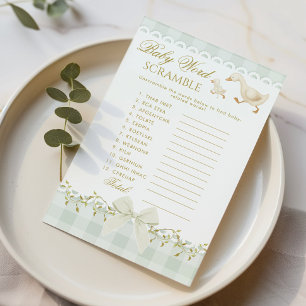 Baby Word Scramble Silly Goose Sage Baby Shower