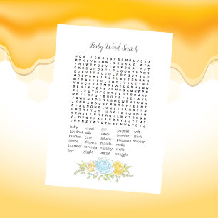 Baby Word Search Boy Teddy Bear Card