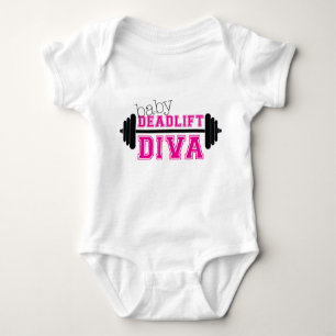 baby workout onesiee- "Deadlift Diva" Baby Bodysuit