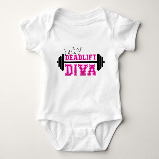 baby workout onesiee- "Deadlift Diva" Bodysuit (Front)