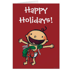 Baby Wrapped in Bows for Christmas