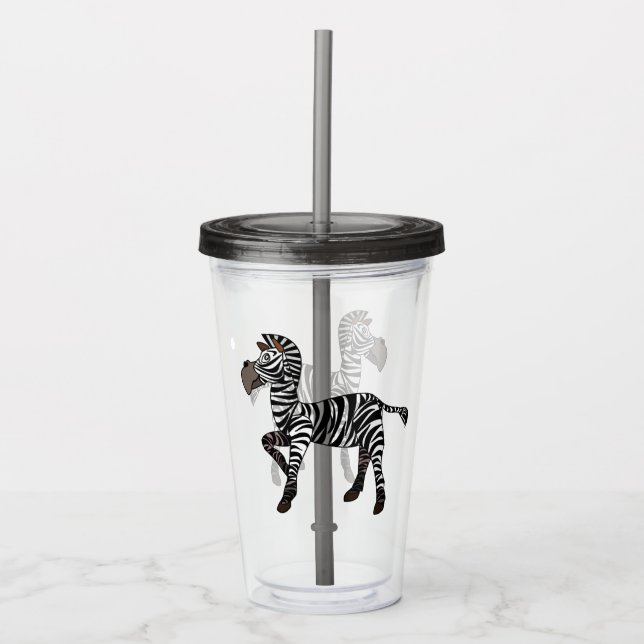 Baby Zebra Acrylic Tumbler (Front)