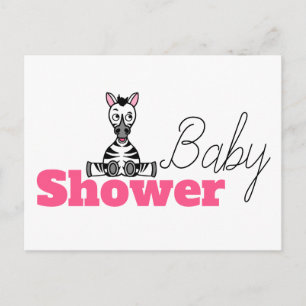 Baby Zebra, Baby Shower Invitation Postcard