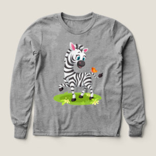 Baby Zebra Drawing Playing with Butterfly-23960