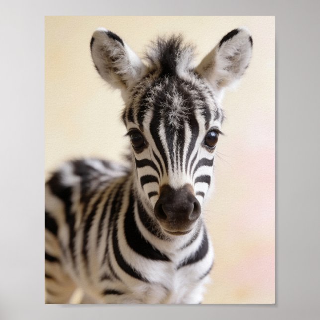 Baby Zebra Foal Nursery Wall Art (Front)