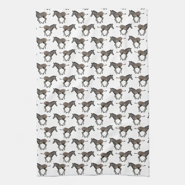 Baby Zebra Frenzy Kitchen Towel (Vertical)