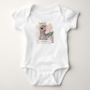 *~* Baby Zebra Name Nursery Jungle Sweet Girl  Bab Bodysuit