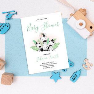 Baby Zebra Safari Baby Shower Invitation