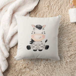 Baby Zebra sitting down Cushion