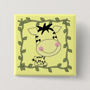 Baby Zebra T-shirts and Gifts 15 Cm Square Badge