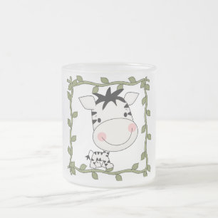 Baby Zebra T-shirts and Gifts Frosted Glass Coffee Mug