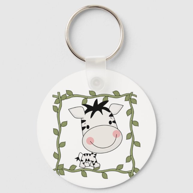 Baby Zebra T-shirts and Gifts Key Ring (Front)