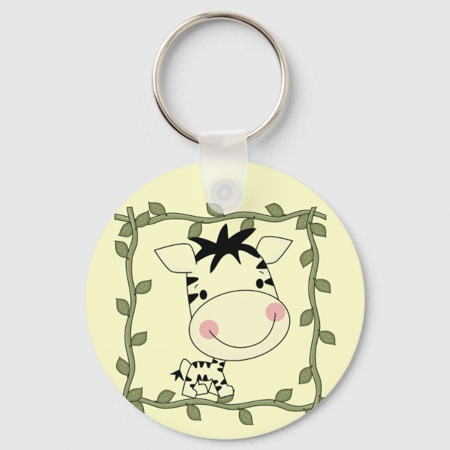 Baby Zebra T-shirts and Gifts Key Ring (Front)