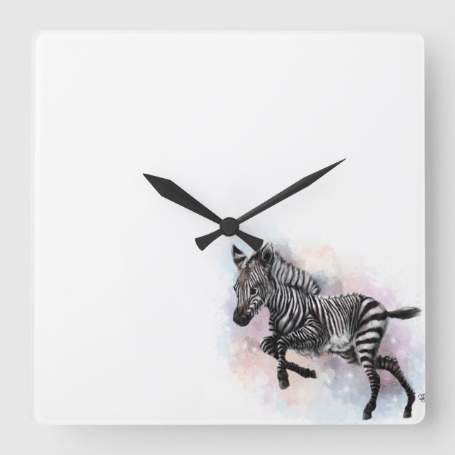 Baby Zebra Wall Clock (Front)