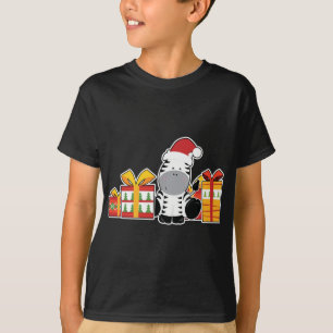 Baby Zebra with Presents - Cute Christmas Zebra T-Shirt