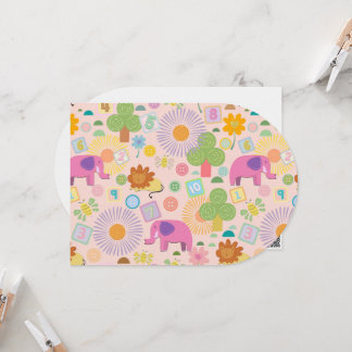 Baby Zoo wrapping paper Invitation