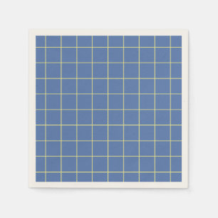 BabyBlue and Lime Chequered Paper Napkins
