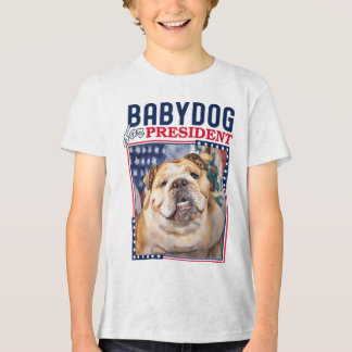Babydog For President Senator Jim Justice English  Tri-Blend Shirt