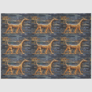 BABYLONIAN SNAKE DRAGONS Antique Assyrian Art Tissue Paper