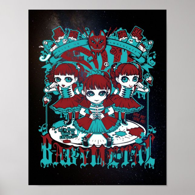 Babymetal Gimme Chocolate and love Poster (Front)