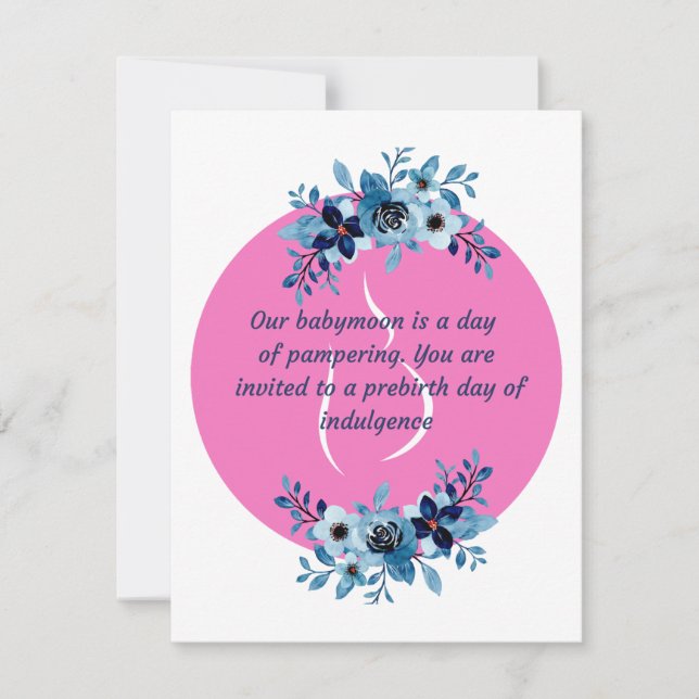 Babymoon Spa Day Holiday Card (Front)