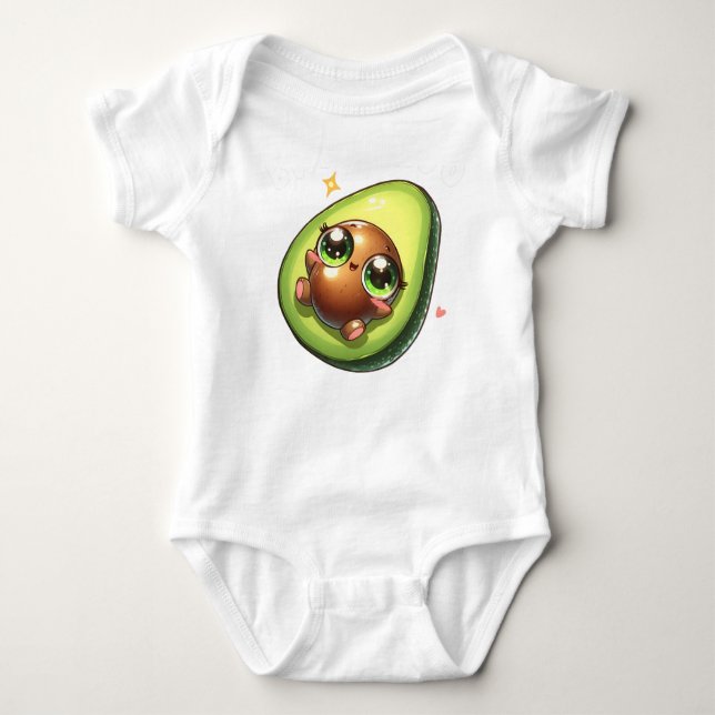 Babyparty süße Avocado Geschenke für Kleinkinder Baby Bodysuit (Front)