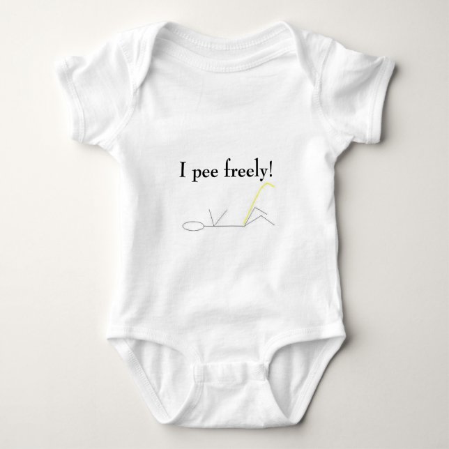 babypee, I pee freely! Baby Bodysuit (Front)