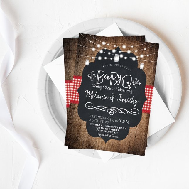 BabyQ Baby BBQ Country Baby Shower Invitations (Creator Uploaded)