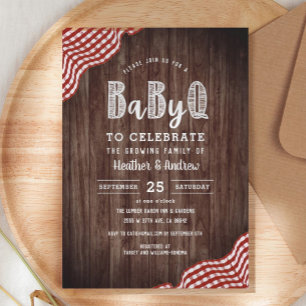 Babyq Backyard BBQ Co-ed Shower Invitation