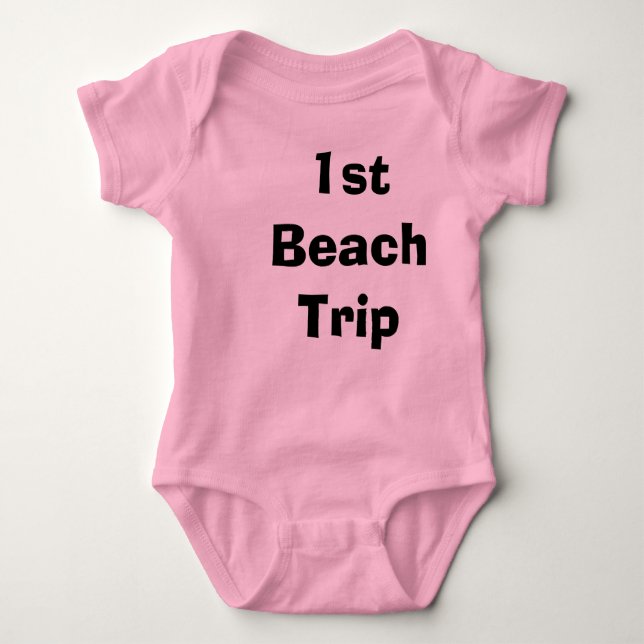 Baby's 1st Beach Trip Infant T-Shirt Baby Bodysuit (Front)