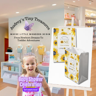 Baby's 1st Birthday - Our Little Sunflower Medium Gift Bag