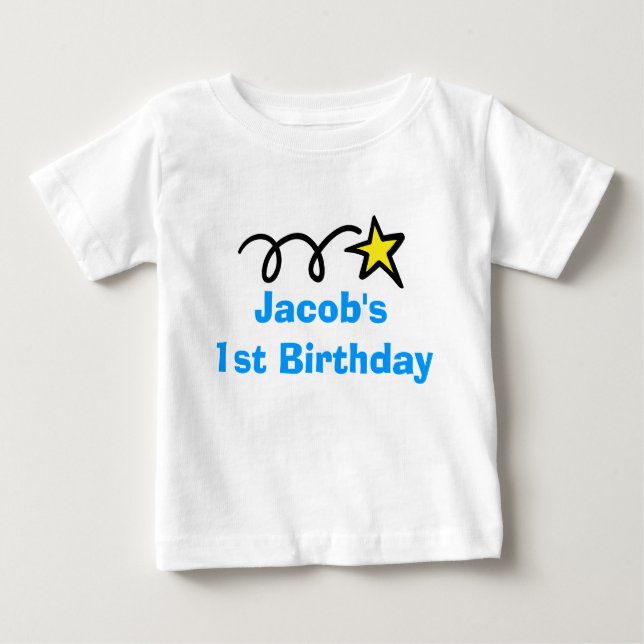 Babys 1st Birthday shirt | Personalised with name (Front)