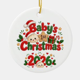 Baby's 1st Christmas 2026 Ceramic Tree Decoration