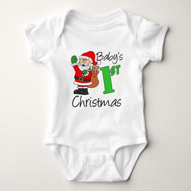 Baby's 1st Christmas Baby Bodysuit (Front)