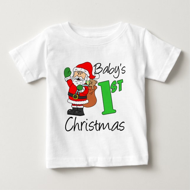 Baby's 1st Christmas Baby T-Shirt (Front)