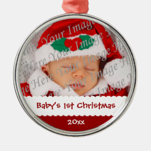 Baby's 1st Christmas Dated Photo Ornament