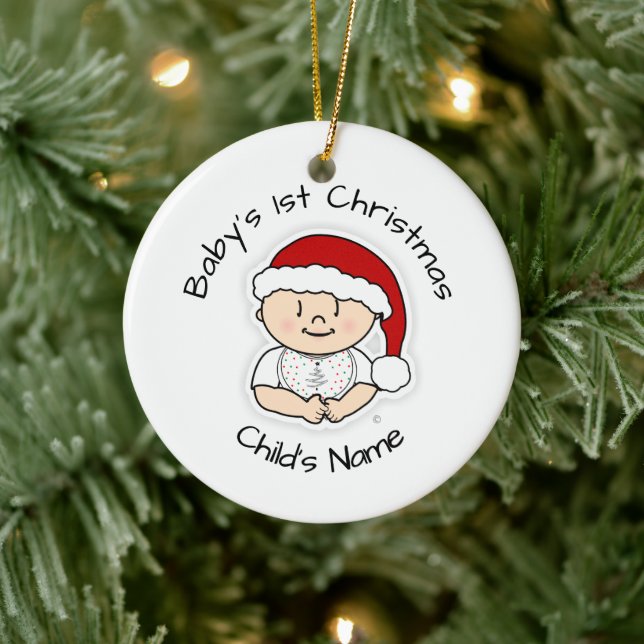 Baby's 1st Christmas Ornament - Personalised (Tree)