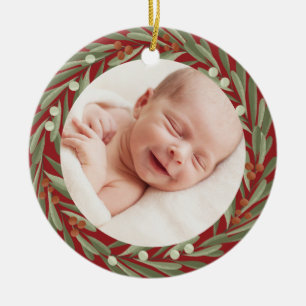 Baby's 1st Christmas Photo Keepsake Ceramic Tree Decoration
